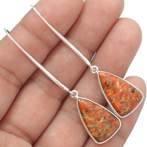 925 Sterling Silver Coral Gemstone Boucles d'oreilles Bijoux pour fournisseur en gros en prix de gros - Product Image 1