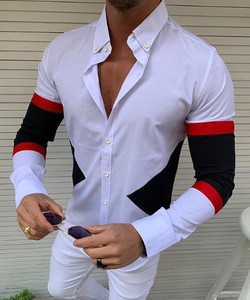 Wholesale <b>Men's</b> Smart <b>Casual</b> Floral Pattern <b>Shirts</b> 100% Cotton Skinny Slim Fit With <b>Long</b> <b>Sleeves</b> Camisas Manga Larga From Turkey - Product Image 4