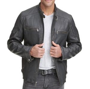 Veste de vélo en cuir véritable W Hood BikerStyle Motorcycle Jacket Classic Real Leather Fashion Jacket - Product Image 4