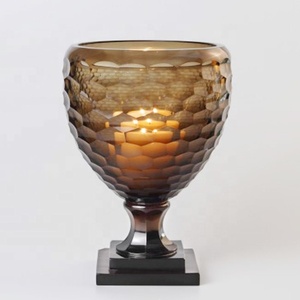 Meilleure vente de bougeoir moderne en verre Hurricane support de pilier de bougie en métal pour mariage ou Noël pour décorations de fête - Product Image 6
