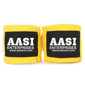 MMA-Kick Boxing Muay Thai, envolturas de manos amarillas, nuevo estilo - Product Image 1