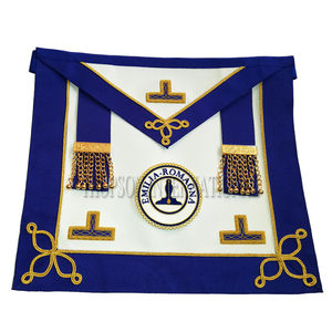 Artisanat maçonnique provincial déshabiller tablier qualité cuir tissu artisanal brodé Badges point de croix couture Patch - Product Image 1