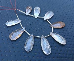 Cuentas de Briolette de piedras preciosas en forma de pera, facetadas, rutilo de cobre Natural, venta al por mayor para pulsera DIY, fabricación de joyas y collar - Product Image 4