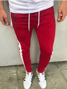 MEN HIPSTER Jogger Gym Workout TRACK SIDE COLOR STRIPE TRACK ANKLE ZIP PANTS HOT - Product Image 4