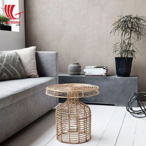 Table latérale de salon en rotin, mobilier design moderne de qualité supérieure, fabriqué au Vietnam, livraison gratuite - Product Image 1
