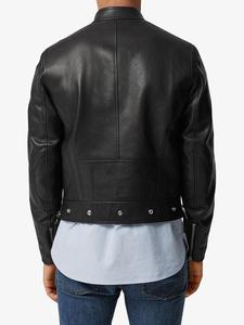 Veste de moto en cuir véritable pour homme, hiver, lavée, à capuche, imperméable, élégante, veste de motard, personnalisation OEM/ODM, vente en gros - Product Image 3