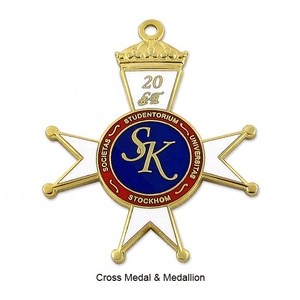 ราคาถูกที่กำหนดเอง3Dข้ามดาบโลหะรางวัลเหรียญ - Product Image 2