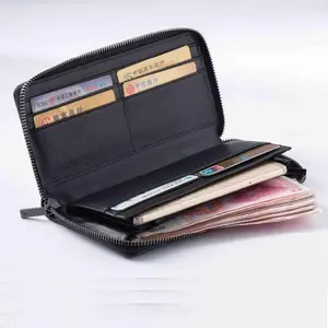 Reiß verschluss Verschluss Leder Lady Wallet/Neues Design Schwarz für Card Slots Wallet Making Supplies OEM Leder Damen Wallet