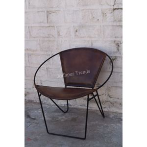 Chaise de bureau vintage et industrielle pour salon et restaurant Siège de repos confortable de style indien - Product Image 2