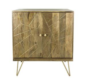 Modern Industrial Gold Finish Wood <b>Sideboard</b> <b>Kitchen</b> Bedroom Cupboard Hairpin Legs Carving Cabinet for Dining Home Furniture - Product Image 1