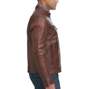 Heritage Inspired Vintage PU chaqueta de cuero abrigo hombres primavera Biker Street Outfit Slim Fit Rugged Soft Feel - Product Image 6