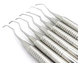 Dental Gracey Curettes 1/2-13/14, doble punta, mango hueco, instrumentos peridontales, juego de 7 hechos con acero inoxidable alemán, CE - Product Image 3