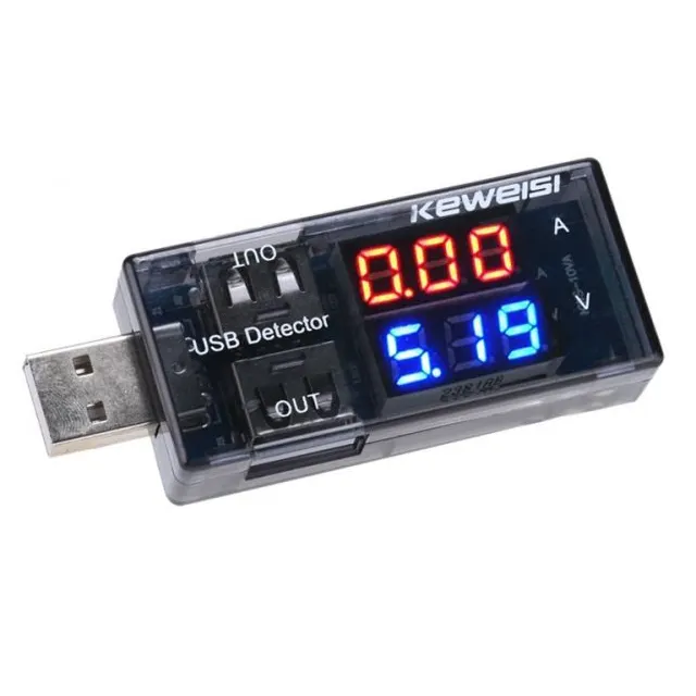 USB Current and Voltage Tester, Voltage Ammeter, Voltage Tester Double Table Display