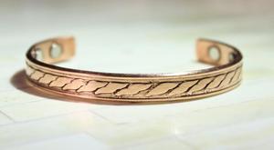 Royal Artisans HG7PL <b>Copper</b> Magnetic Twisted Cuff <b>Bracelet</b> Polished Finish Customizable Color & Size Unisex Design - Product Image 5