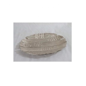 Serveur de fruits ovale de coulée nickelé en relief Unique de style Offre Spéciale de qualité supérieure plat de fruits ovale de haute qualité - Product Image 1
