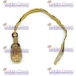 Noeud d'épée uniforme de cérémonie en or | Noeud d'épée en cuir - Product Image 4