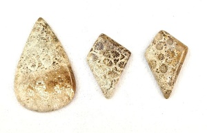 Juego de 3 piezas de alta calidad de pera y forma elegante, cabujones de jaspe oceánico Natural liso, piedras preciosas sueltas al por mayor - Product Image 6