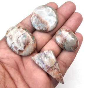 Cabujones de espalda plana para hacer joyería hecha a mano, piedras preciosas sueltas de jaspe Natural liso, múltiples formas - Product Image 3