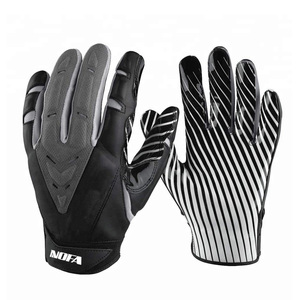 Gants de football américain personnalisés avec logo, paume en silicone antidérapante avec matériau en cuir, gants de sport - Product Image 3