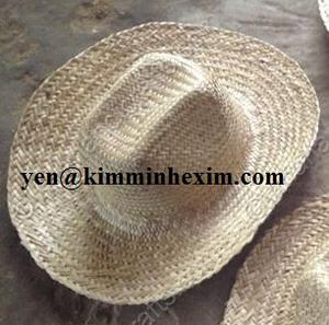 หมวกฟาง - หมวกใบปาล์ม - หมวกคาวบอย ผลิตจากเวียดนาม ฟางหญ้าทะเล ขนาด 56 - 62 ซม. ลายพิมพ์ตัวอักษร พร้อมริบบิ้นและเชือก สำหรับผู้ใหญ่ รุ่น KMEA99 ใช้ได้ทั้งชายและหญิง - Product Image 5