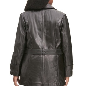 Chaqueta de motocicleta de piel de oveja de talla grande para mujer, abrigo de otoño, Tops con cremallera, decoración de botones, nueva ropa de abrigo de moda para mujer - Product Image 3