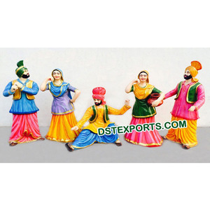 Estatua de Bhangra de la Cultura Punjabi para Bodas, Estatuas de Fibra de la Cultura Punjabi, Estatua de Bhangra Gidha, Venta en Australia - Product Image 1