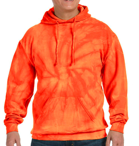 OEM Vintage de gran tamaño de los hombres de cremallera Sudadera con capucha de manga larga Tie-Dye estampado impermeable ecológico de poliéster/algodón - Product Image 3