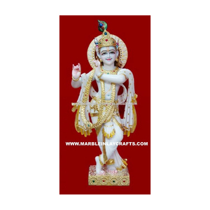 Makrana Marble Krishna Statue - Product Image 1