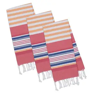 Hot Sell Stripe 100% Cotton Beach Turkish Fouta Towel With Tassel