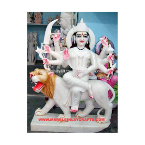 White Marble Durga Maa Statue - Product Image 1