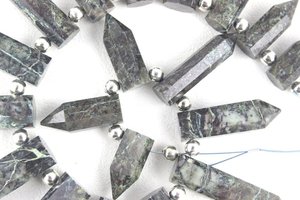 Jaspe de Kambaba naturel à facettes pointues en forme de crayon perles de Briolette de qualité supérieure fabrication de bijoux perles en gros - Product Image 4