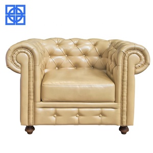 جلد امريكي صالة أثاث غرفة المعيشة 3 مقاعد أريكة جلدية - Product Image 3