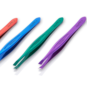 NGHIA Pince à cuticules professionnelle T-01 Pince à épiler pour sourcils Acier inoxydable Finition colorée Longueur 95,5 mm Ensemble de manucure et pédicure - Product Image 1