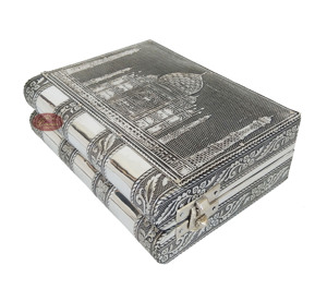 Thiết Kế Cổ TAJ MAHAL, Hoàn Thiện Kim Loại Bạc, Hộp Quà Tặng Trang Sức Thủ Công Bằng Gỗ (6.5 "X 4" X 2 "INCH) - Product Image 5