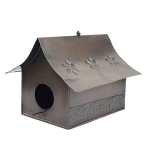 บ้านนกทำจากโลหะเหล็ก,บ้านนกรูปทรงกระท่อมสไตล์อินเดียใช้ตกแต่งกลางแจ้งแฟนซีออกแบบพิเศษ - Product Image 5