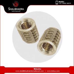 Inserto Sharp-Sert de latón de primera calidad M6 M8 M4 Modelos de tuerca hexagonal Acabado pulido Industrias ISO-SHALIBHADRA INTERNATIONAL. - Product Image 3