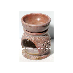 Quemador de Aceite Aromático Decorativo de Piedra de Savia Tallado a Mano - Product Image 1