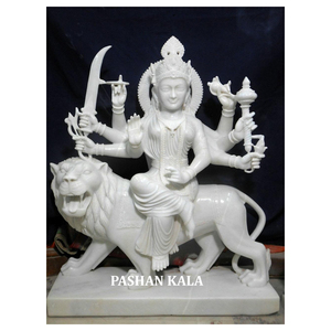 Statues de la déesse Durga en marbre faites à la main - Product Image 1