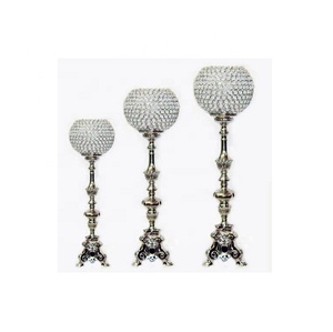 Vente en gros d'usine vente directe grande boule de cristal pièce maîtresse de mariage et grands bougeoirs pour fabricant de mariages - Product Image 1
