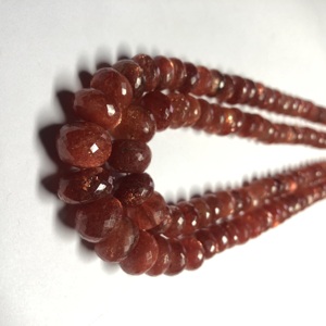 10mm 12mm 14mm Natural Brown Sunstone Faceted Rondelle Gemstone Beads Strand at Wholesale Dealer Price Shop Online Now Proveedor - Product Image 1