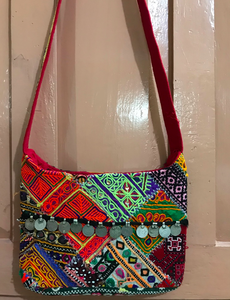 Bohemio Kutch bordado tela Vintage Banjara bolso de la honda - Product Image 3