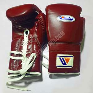 2019ที่มีคุณภาพสูงที่ชนะปรับแต่งสีและการออกแบบที่ชนะมวยถุงมือหนังจริงมวยถุงมือลูกไม้ขึ้น - Product Image 4