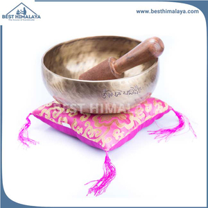 Cuencos Cantores de latón de calidad superior de Himalaya, regalos de recuerdo con logotipo chapado personalizado antiguo, tallado religioso grabado éticamente - Product Image 2