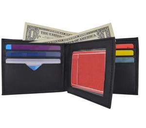 Portefeuille en cuir pu pour hommes, couleur rouge, en cuir pur - Product Image 5