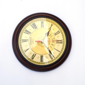 10\" <b>Retro</b> Nautical Quartz Wall Clock Wooden MDF with <b>Glass</b> for Bedroom Home Decor Office Living Room Christmas Halloween Gifts - Product Image 5