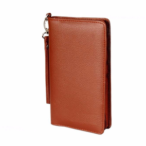 Organizador de pasaporte y documentos de viaje con cremallera, billetera de viaje de cuero genuino, útil - Product Image 1