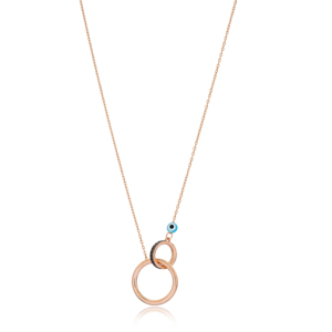 Colgante de Plata de Ley 925 con forma de ojo turco, joyería hecha a mano - Product Image 1