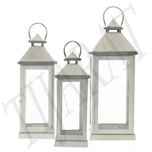 Nickel Plated Luxury Decorative <b>Glass</b> <b>Lantern</b> / Ramadan <b>Lantern</b> / Wedding <b>Lantern</b> Home Decoration Metal Iron With Custom Logo - Product Image 4