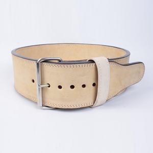 เข็มขัดหนังวัวแท้พร้อมหัวเข็มขัดเหล็กเข็มขัดง่ามยกน้ำหนักระดับพรีเมียม - Product Image 1