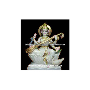 Estatua de la Diosa de la Escultura en Mármol, Estatua de Saraswati Maa - Product Image 1